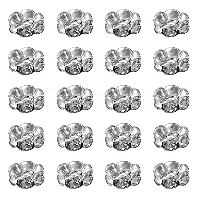 Brass Rhinestone Spacer Beads RB-YW0001-05D-01P-1