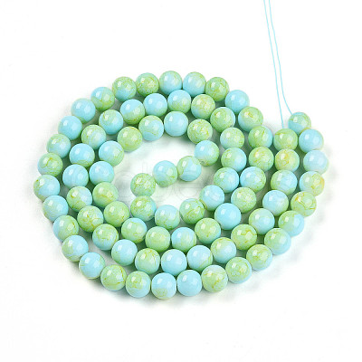 Baking Paint Glass Beads Strands DGLA-N003-10mm-C04-1