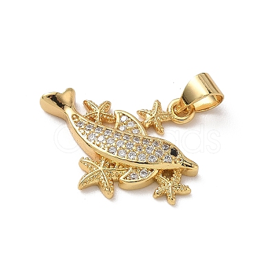 Brass Micro Pave Cubic Zirconia Pendants KK-D502-28D-G-1