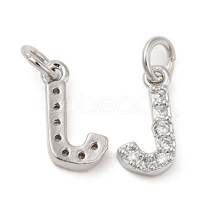 Brass Micro Pave Grade AAA Cubic Zirconia Charms ZIRC-P067-11P-J-NR-1
