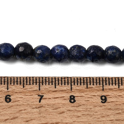 Natural Dyed Lapis Lazuli Beads Strands G-G059-6mm-1