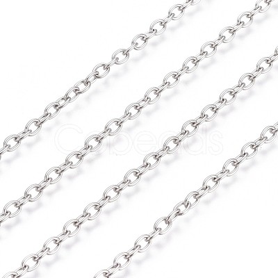 Tarnish Resistant 304 Stainless Steel Cable Chains CHS-L024-015P-1