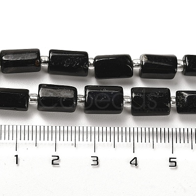 Natural Black Tourmaline Beads Strands G-N327-06-14B-1