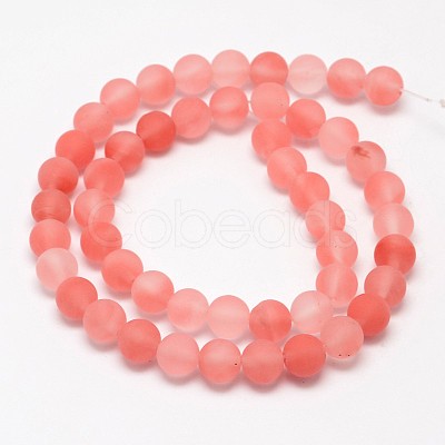 Cherry Quartz Glass Beads Strands G-D684-12mm-1