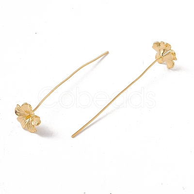 Brass Flower Head Pins FIND-B009-10G-1