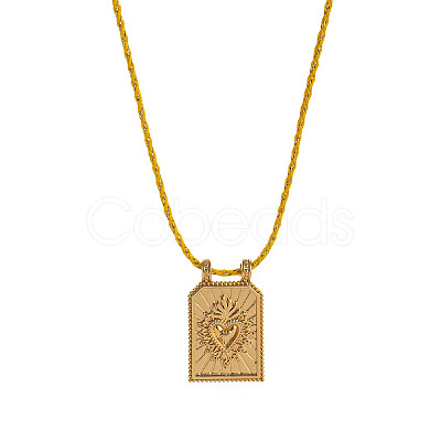 Brass and Enamel Pendant Necklaces FS-WG2CA9F-02-1