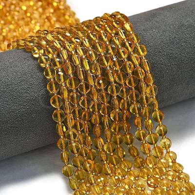 Synthetic Citrine Beads Strands G-K389-B76-01-1