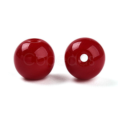 Opaque Solid Color Glass Beads GLAA-N007-8mm-A03-1