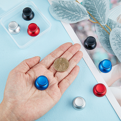 8Pcs 4 Colors Aluminum Joystick Cap AJEW-FH0002-90-1