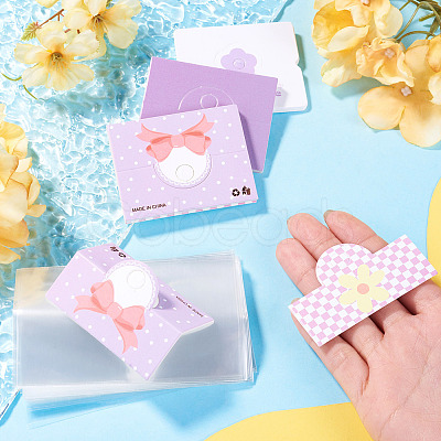 40Pcs 4 Styles Paper Foldable Header Cards CDIS-TA0001-51-1