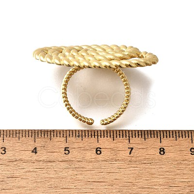 Brass Cuff Rings for Women RJEW-Q008-03G-1