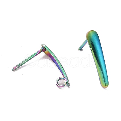 Ion Plating(IP) 304 Stainless Steel Stud Earring Findings STAS-H467-05M-1