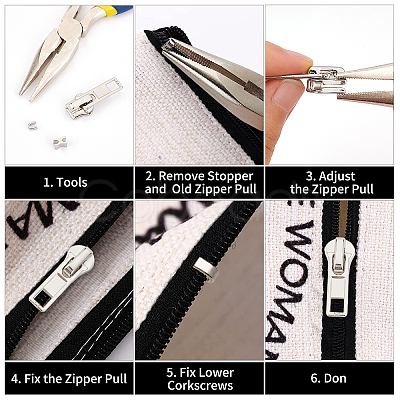 30Pcs Alloy Replacement Zipper Sliders FIND-BC0002-20-1