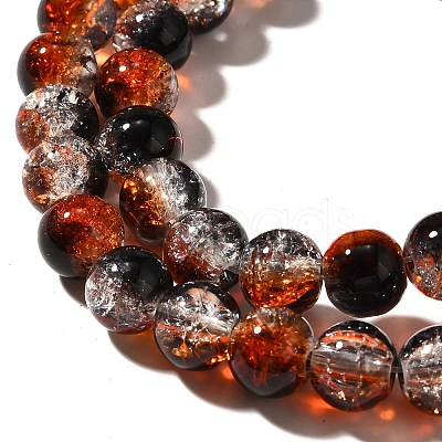 Crackle Glass Beads Strands X1-CCG-C002-8mm-02-1