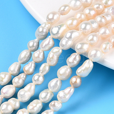 Natural Baroque Pearl Keshi Pearl Beads Strands PEAR-S020-F01-01-1