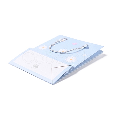 Rectangle with Flower Pattern Paper Bags CARB-F008-01D-1