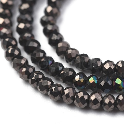 Electroplate Glass Beads Strands GLAA-F079-A-FP10-1