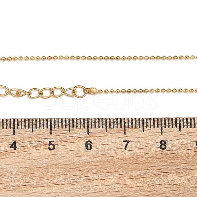 Ion Plating(IP) 304 Stainless Steel Ball Chain Bracelet for Women BJEW-G667-10G-1