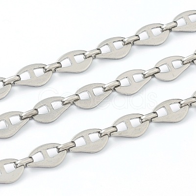 Tarnish Resistant 304 Stainless Steel Mariner Link Chains STAS-H145-08P-1