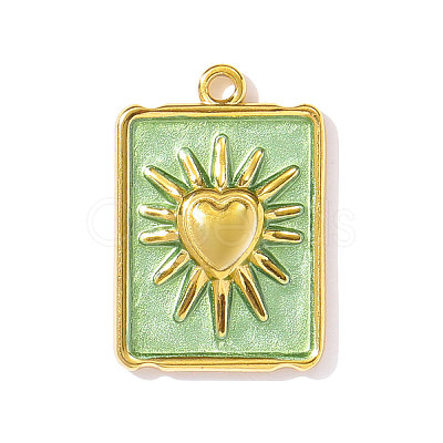304 Stainless Steel Enamel Pendants STAS-OY002-41G-02-1