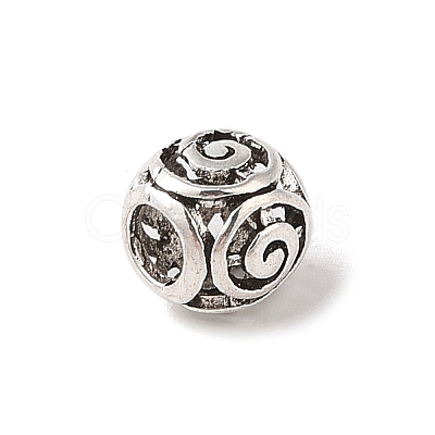 Tibetan Style Hollow Out Alloy European Beads TIBE-Q090-48AS-1