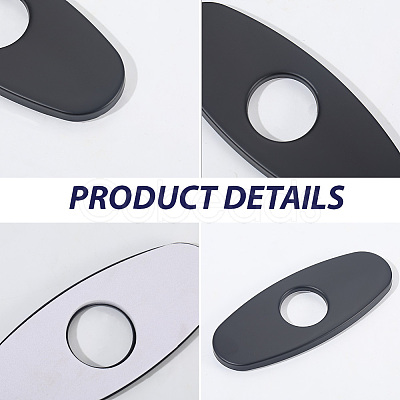 Oval Stainless Steel Faucet Hole Covers STAS-WH20001-18A-EB-1