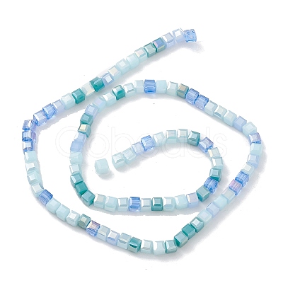Gradient Color Electroplate Glass Bead Strands X1-GLAA-E042-05A-1