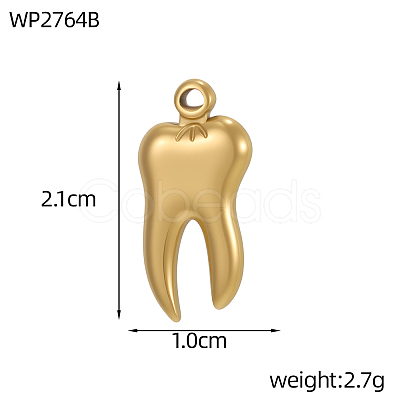 304 Stainless Steel Pendants STAS-OY012-91G-1