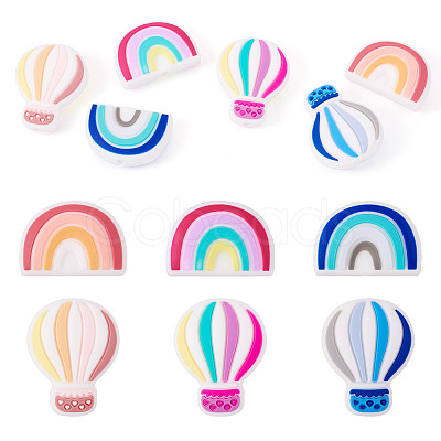 6Pcs 6 Styles Silicone Knitting Needle Cap Protector SIL-TA0002-40-1