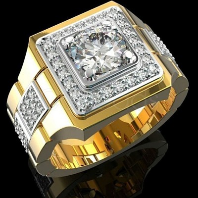 Square Alloy with Crystal Rhinestone Finger Rings FS-WG4A2D8-01-1