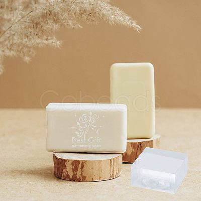 Clear Acrylic Soap Stamps DIY-WH0441-002-1