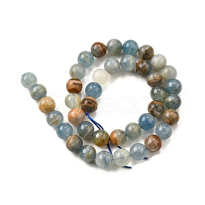 Natural Blue Calcite Beads Strands G-H312-C02-10mm-1
