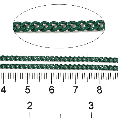 Spray Painted 304 Stainless Steel Curb Chains STAS-B067-05A-07-1