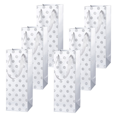 Paper Wave Point Glitter Powder Carry Storage Tote Bags ABAG-TAC0035-15B-1