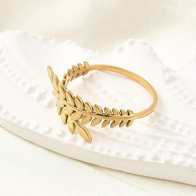 304 Stainless Steel Adjustable Open Cuff Rings for Women RJEW-U062-01B-G-1