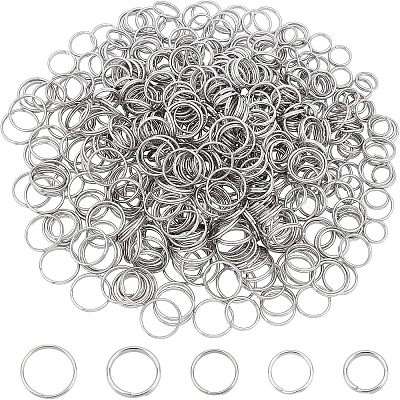 Unicraftale 500pcs 5 Style 304 Stainless Steel Split Rings STAS-UN0026-11-1