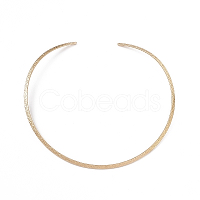 PVD Vacuum Plating 304 Stainless Steel Floral Textured Wire Necklace Making STAS-B036-05G-1
