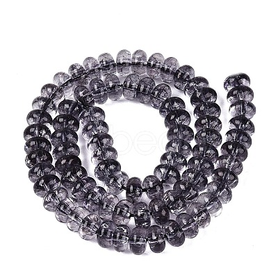 Crackle Transparent Glass Beads Strands GLAA-N074-02A-15-1