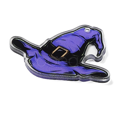 Halloween Theme Double Sided Printed Acrylic Big Pendants OACR-Z023-02I-1