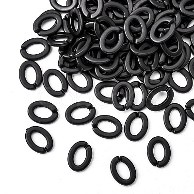 Opaque Spray Painted Acrylic Linking Rings OACR-S021-27A-C01-1
