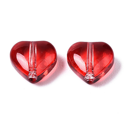 Transparent Spray Painted Glass Beads GGLA-S054-012A-02-1