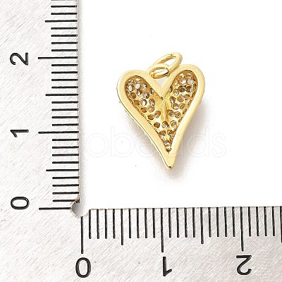 Brass Micro Pave Clear Cubic Zirconia Pendants KK-L225-035G-1