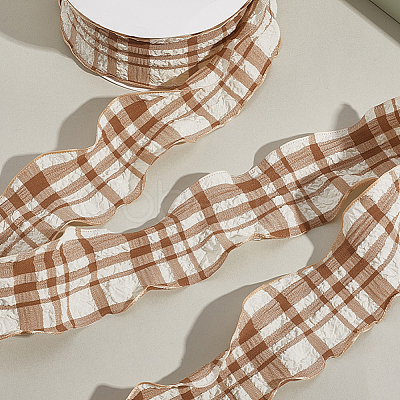 1 Roll Polyester Ruffled Ribbon SRIB-CY0001-14F-1