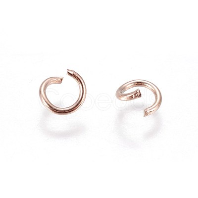 PVD Vacuum Plating 304 Stainless Steel Open Jump Rings X-STAS-L216-07C-RG-1