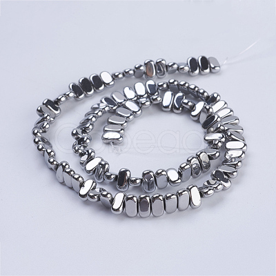 Electroplate Non-magnetic Synthetic Hematite Beads Strands G-J382-4x8x2mm-A06-1