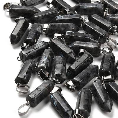 Natural Labradorite Pendants G-Z067-07P-24-1