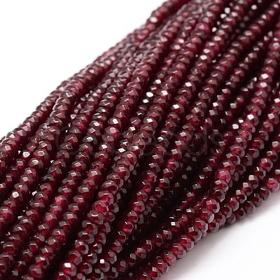 Dyed Natural Malaysia Jade Rondelle Beads Strands G-E316-2x4mm-10-1