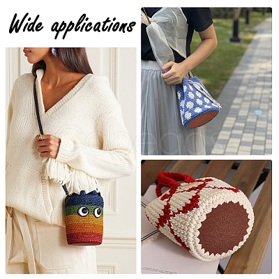 10 Pcs 5 Style Flat Round Felt Fabric DIY-PH0009-24C-1