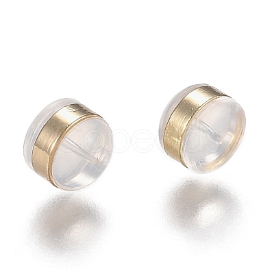 Brass Rings Silicone Ear Nuts SIL-N003-03LG-1