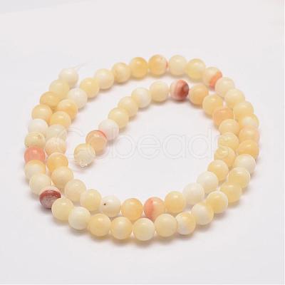 Natural Honey Jade Bead Strands G-K153-B26-12mm-1